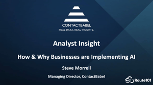 How & Why Businesses Are Implementing AI, ContactBabel How & Why Businesses Are Implementing AI, ContactBabel